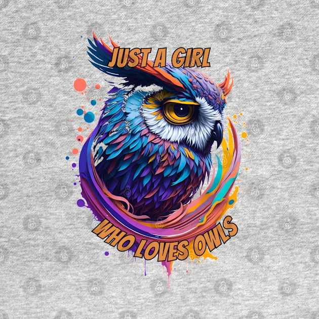 Just A Girl Who Loves Owls Splash Art by karma-stuff